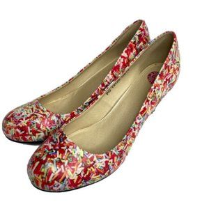 T.U.K. Women's Rainbow Sprinkles Heels Style  A8925L  - Size 10M